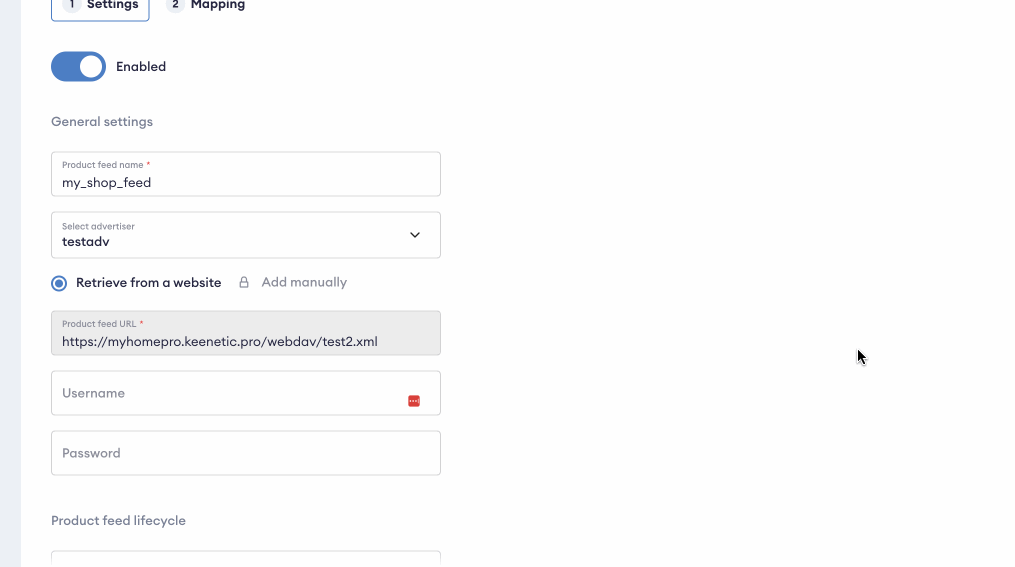 Creating a Feed