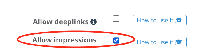 Enable Impression Tracking