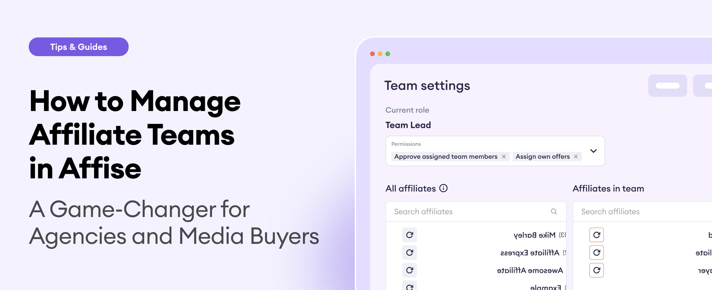 How to Manage Affiliate Teams in Affise: A Game-Changer for Agencies and Media Buyers